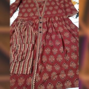 Ajrak kurti set