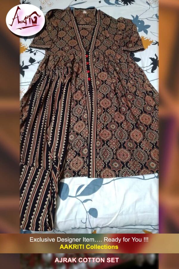Ajrak kurti set