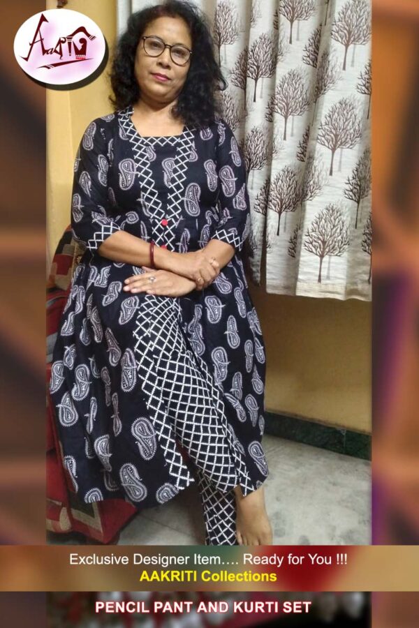 Ajrak kurti set